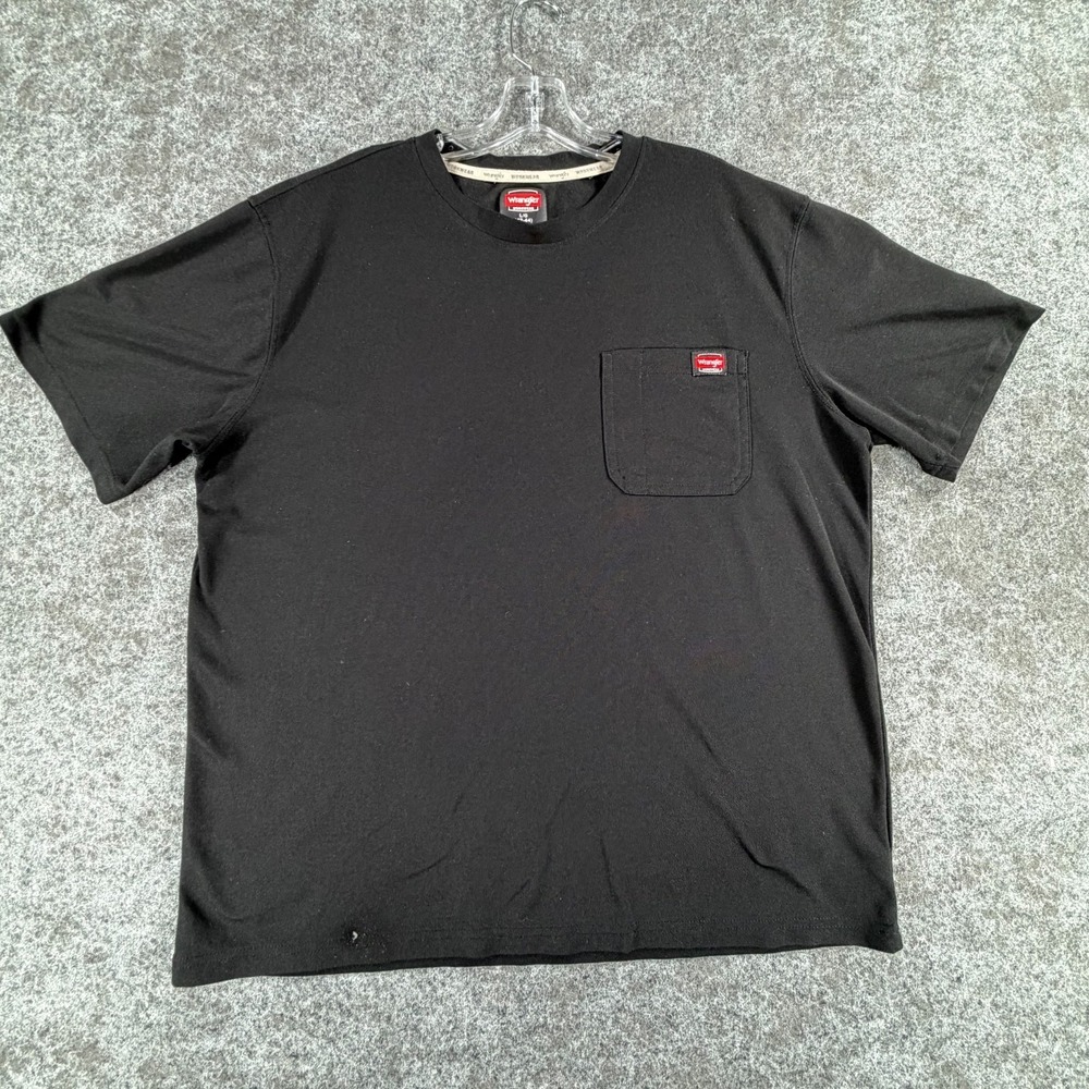 Wrangler Workwear T Shirt Mens Large Black Utility Moisture Wicking Relaxed Fit